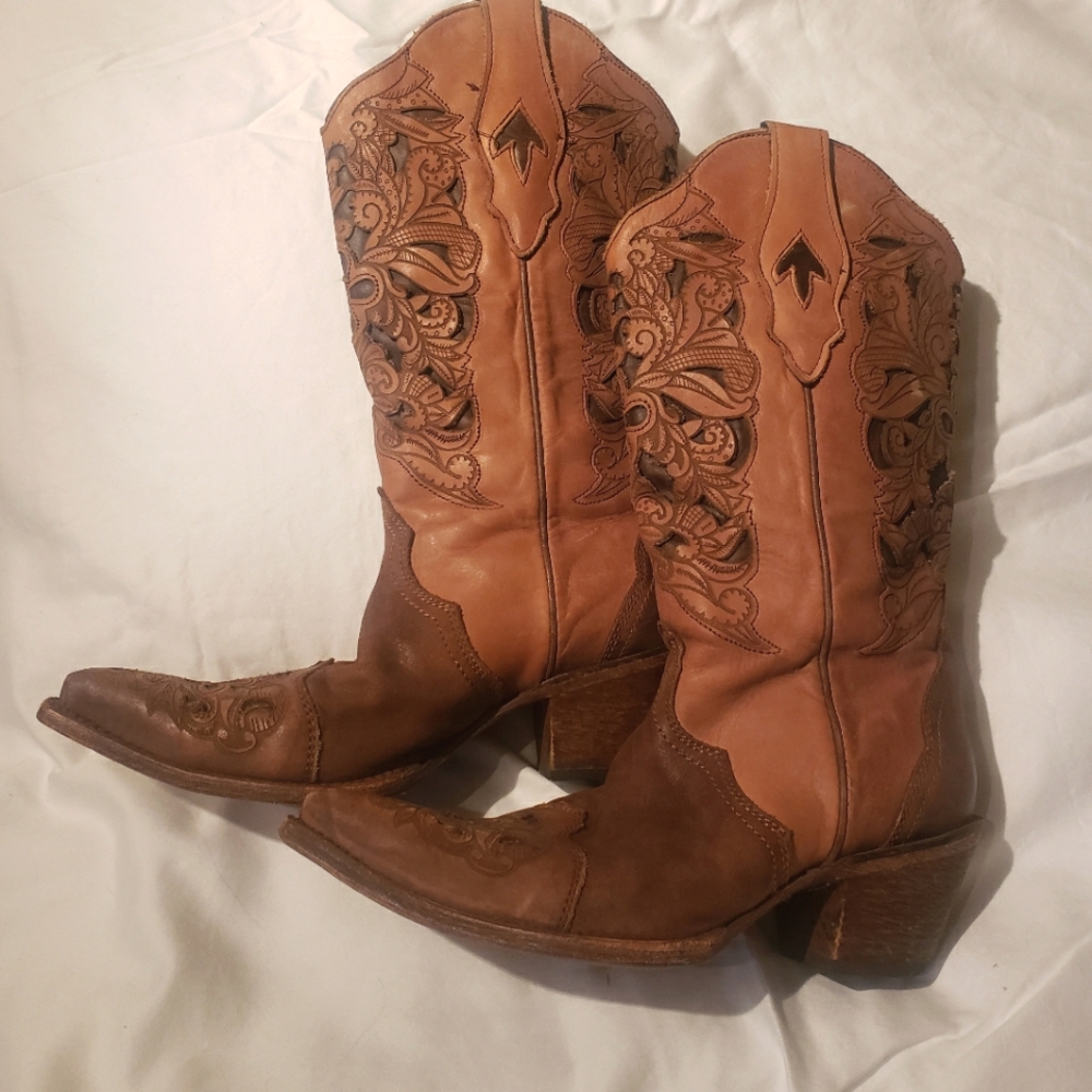 Corral Vintage Mid-calf Cowboy Boots Size 7.5 Womens
